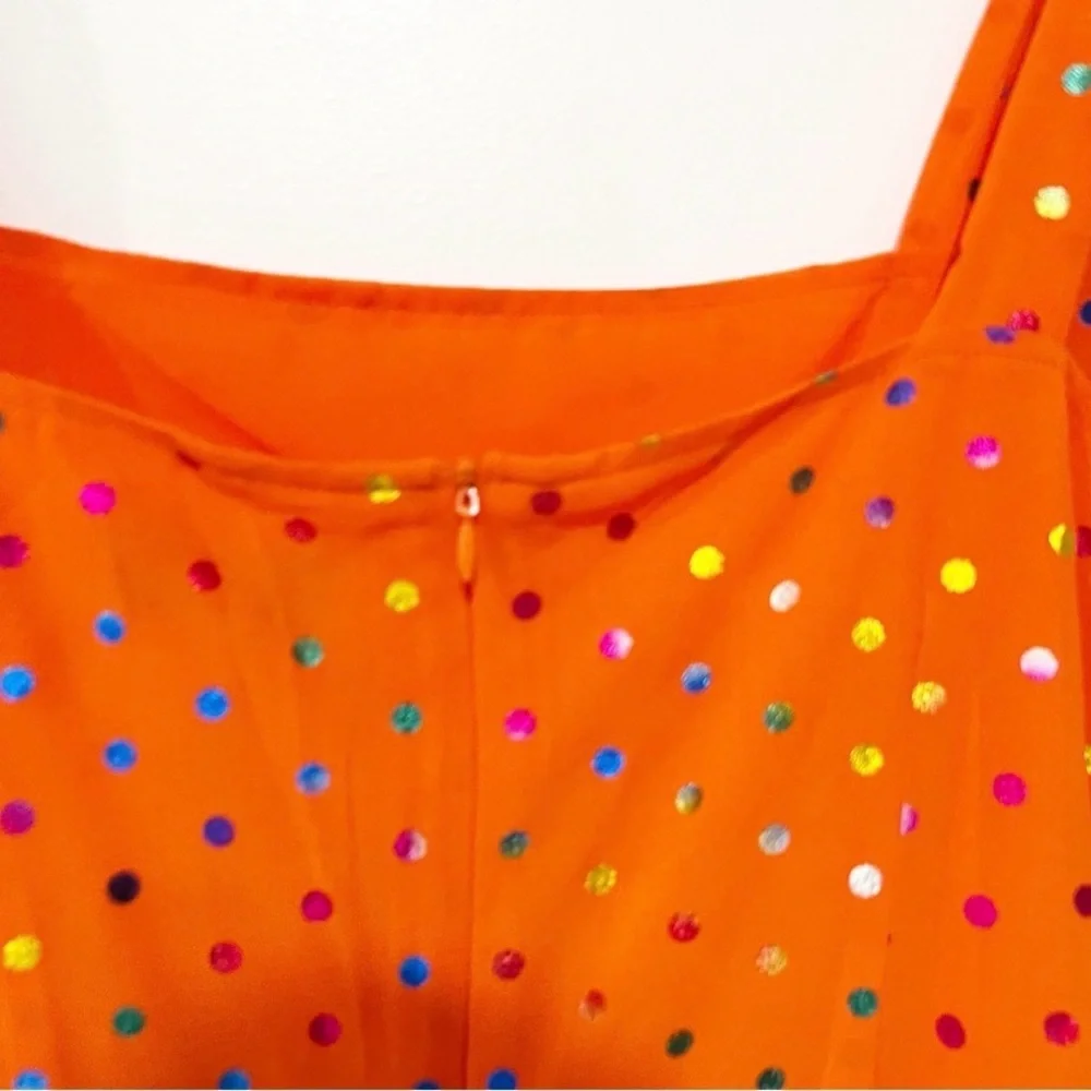 Never Fully Dressed Orange Polka Dot Mini Dress - Picture 5 of 8